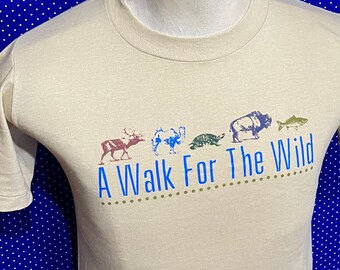 Vintage 1980’s MN Zoo walk for animals t-shirt, soft and thin, small
