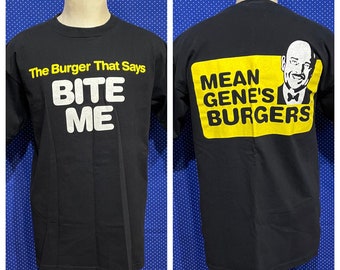 Original vintage late 1990’s Mean Gene’s Burgers employee t-shirt, large