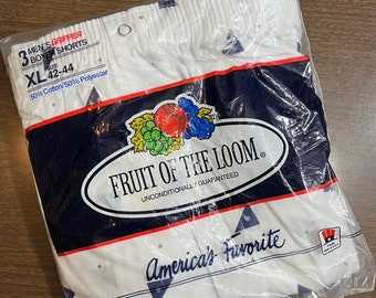 New in package vintage 1980’s Fruit of the Loom boxers, pack of three, XL 42-44