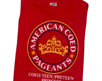 Camiseta de American Coed Pageants de 1980, pequeña