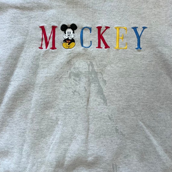 Distressed vintage 1990’s Mickey Mouse embroidere… - image 5