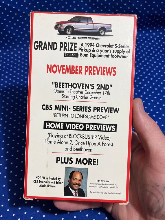 November 1993 Blockbuster Hot Pix Preview Promo VHS Tape - Etsy
