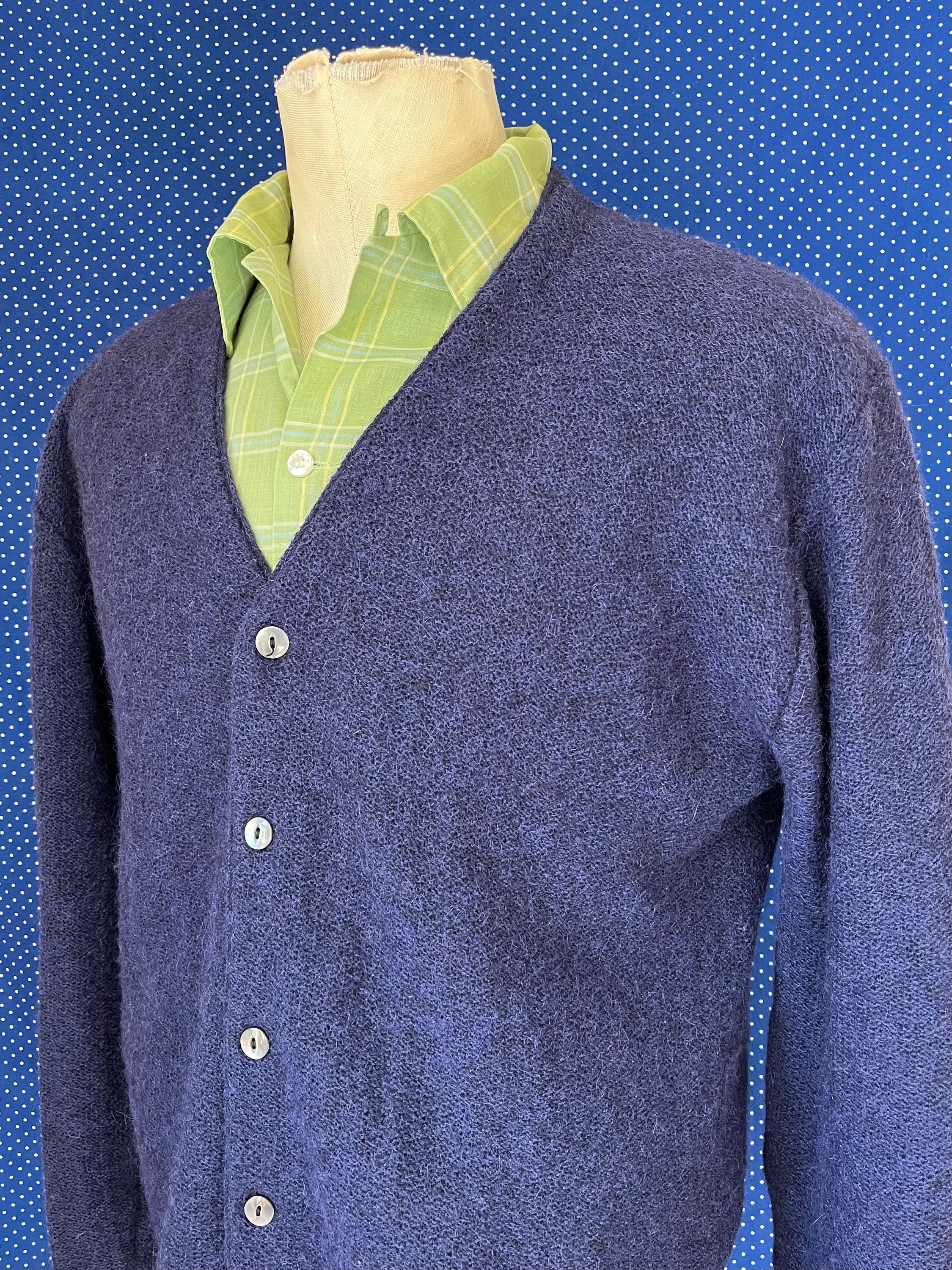 Vintage 1950's-1960's Alpaca Cardigan Sweater, Large - Etsy