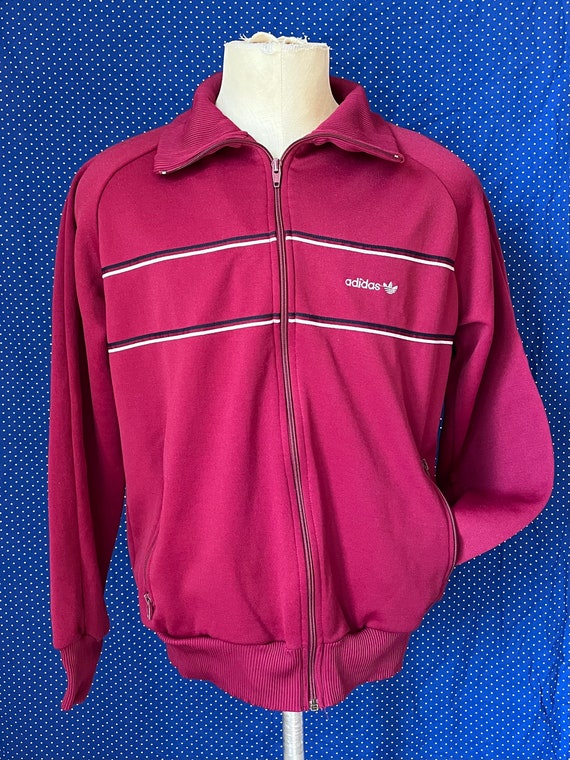 Vintage 1980’s full-zip Adidas track jacket, room… - image 1