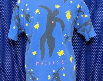 Vintage 1994 Henri Matisse Icarus all-over print art t-shirt, slim XL