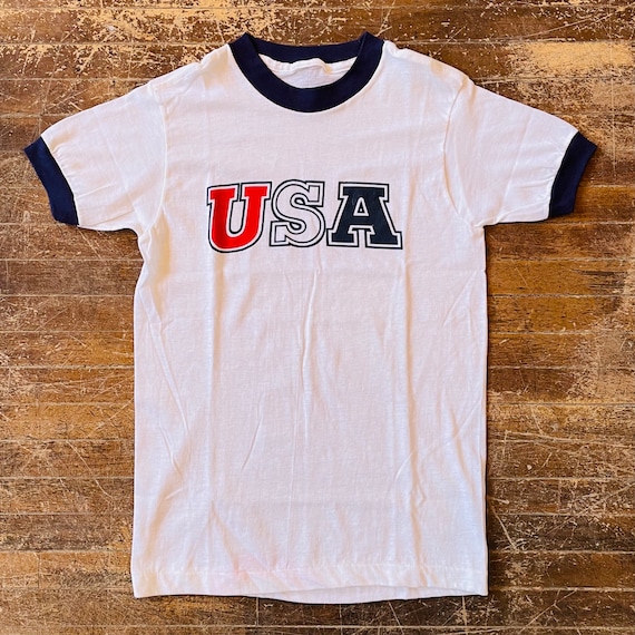 Kid's Vintage 1970's-1980's USA Ringer T-shirt - Etsy