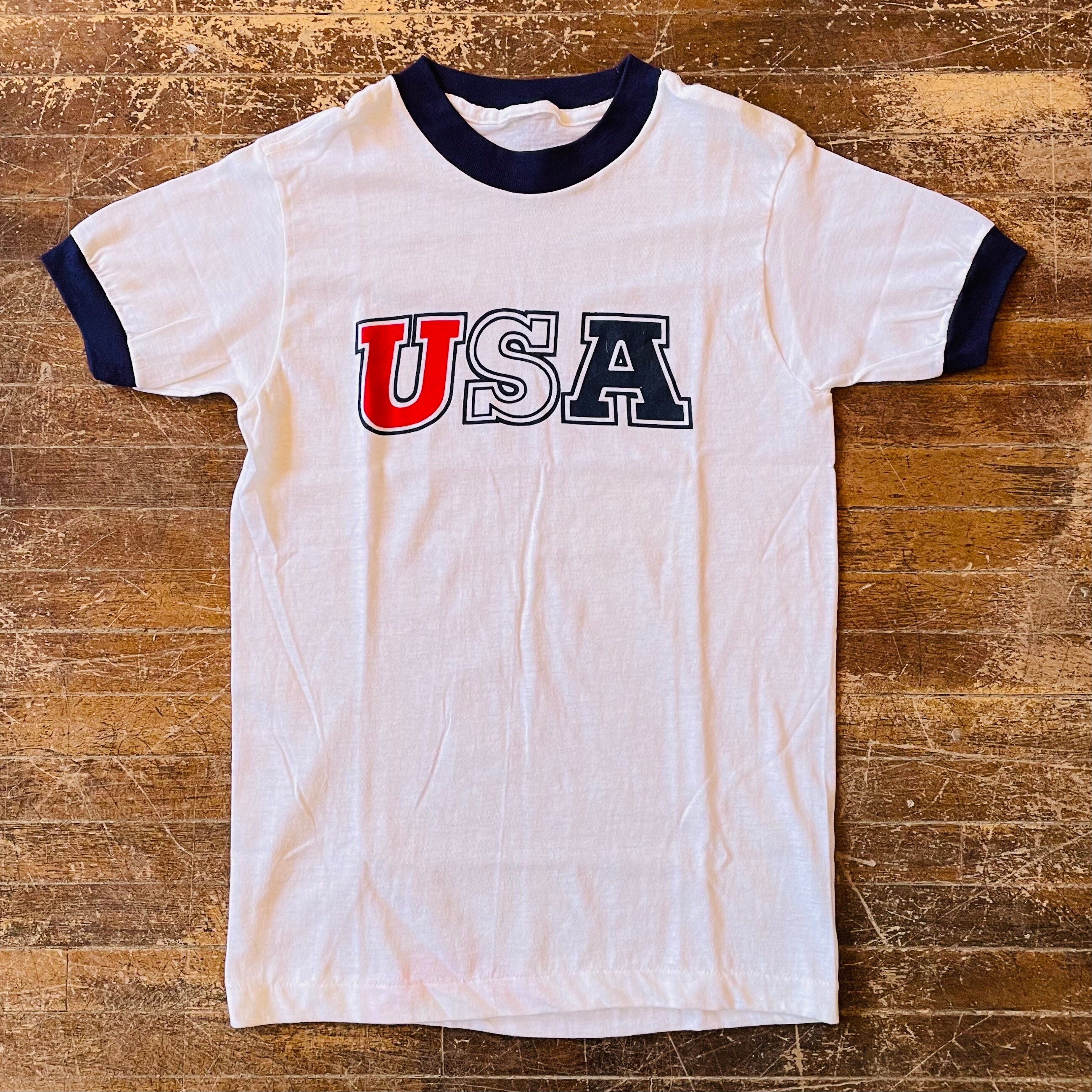 アメリカヴィンテージ レオタードデザインTシャツ Kid's Vintage 1970's-1980's USA Ringer T-shirt - Etsy