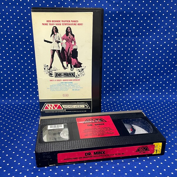 Dr. Minx Sexploitation Zauberer Video VHS Kassette, geschnitten Box