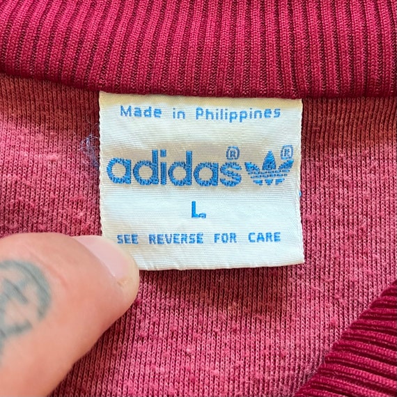 Vintage 1980’s full-zip Adidas track jacket, room… - image 3