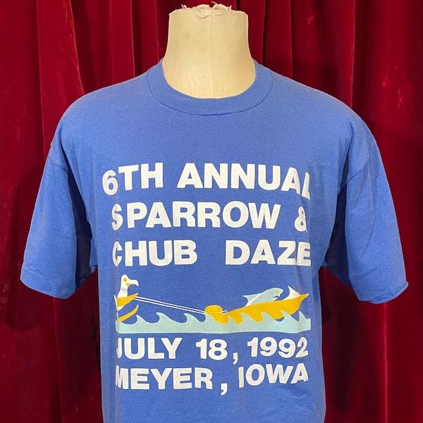 Vintage 1992 6th Annual Sparrow and Chub Daze t-shirt, XL