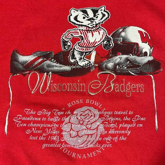 Vintage 1994 Wisconsin Badgers Rose Bowl pullover… - image 2