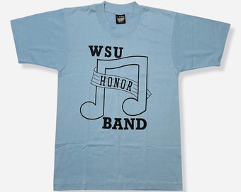 Vintage 1980’s WSU Honor Band t-shirt, baby blue, small