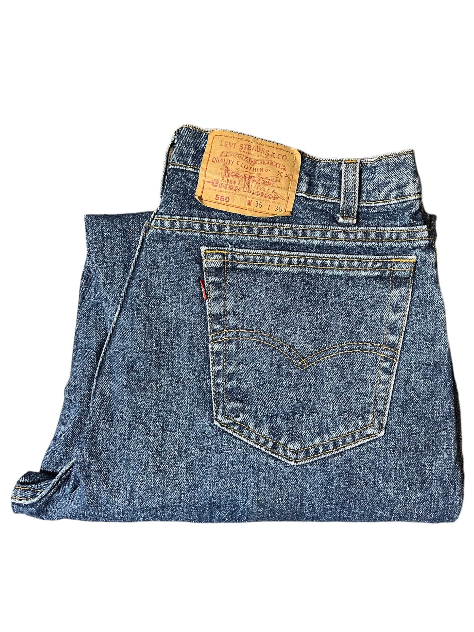 入手困難　90s Levi's 560 W32 L00 made in USA Vintage 90s Levis 560 Loose Fit Jeans, Made in Usa , Levis
