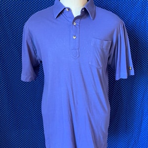 Vintage 1980’s Munsingwear penguin purple/blue polo shirt, medium