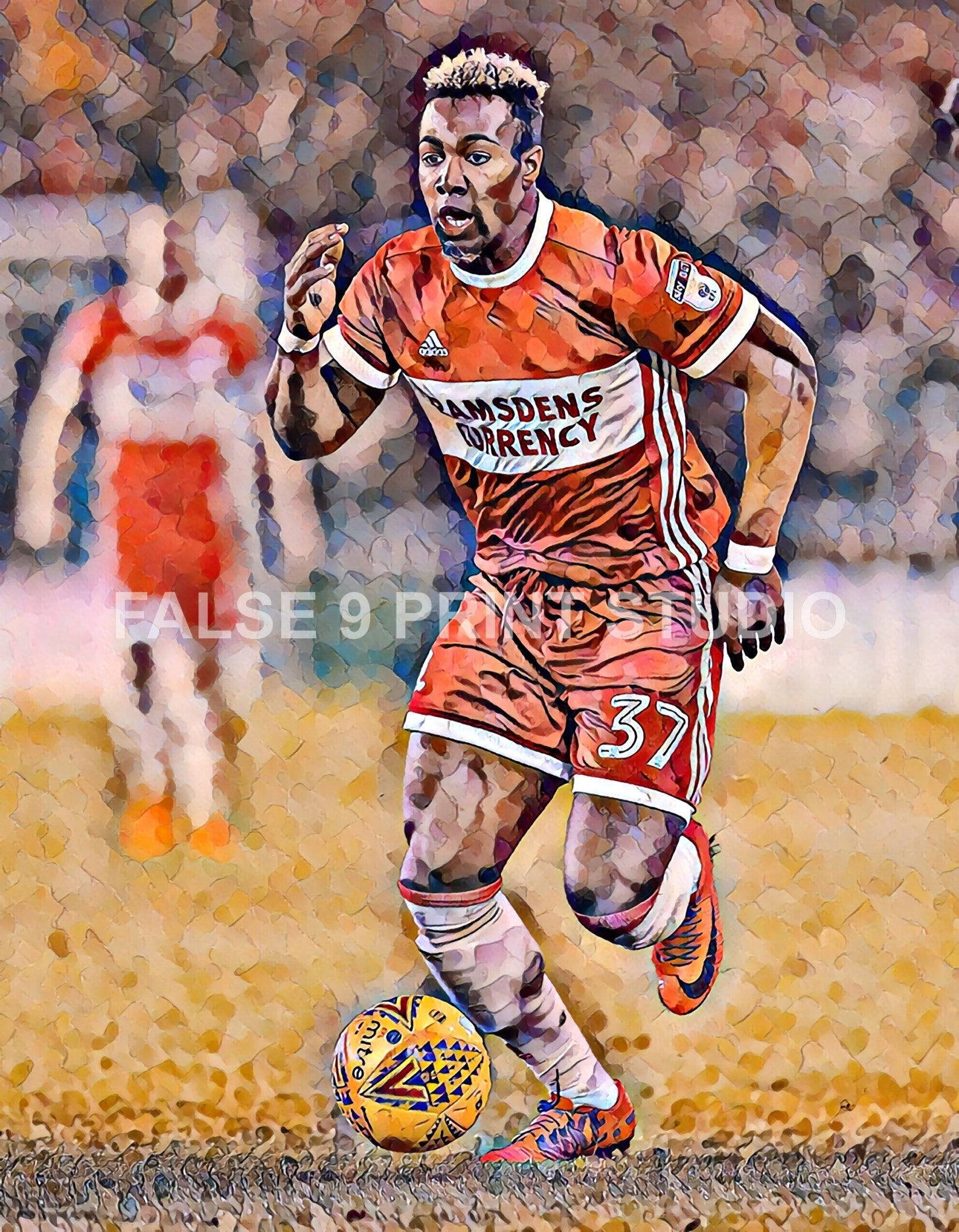 Adama Traore Middlesbrough FC Oil Painting Print Etsy