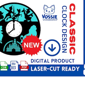 Cartoon Kids Lion/Mouse/Fairy Laser-Cut Digital Design | SVG, Dxf, CDR, Pdf | 3mm Thickness | 50cm x 30cm (19.69 by 11.81 inches)