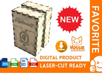 Scatola di sigarette Laser-Cut/CNC Digital Design / Svg, Dxf, Cdr, Pdf / Spessore 3mm / 50cm x 30cm (19,69 per 11,81 pollici)