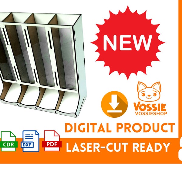 4-Row Dispenser Laser-Cut/CNC Digital Design | Svg, Dxf, Cdr, Pdf | 3mm Thickness | 50cm x 30cm (19.69 by 11.81 inches)