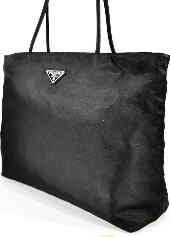 Prada Black Tessuto Nylon Vela Tote Bag 
