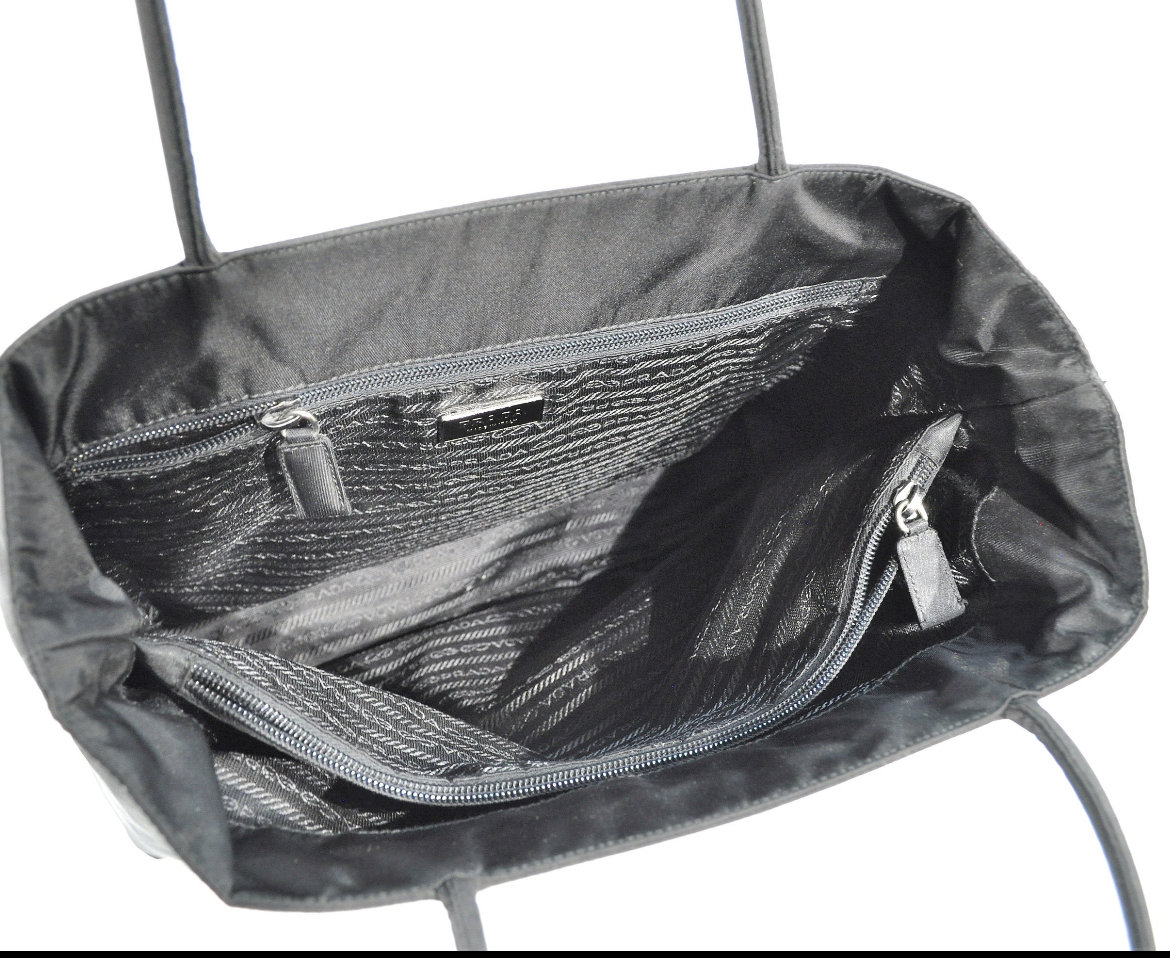Prada Black Tessuto Nylon Vela Tote Bag - Etsy