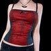 Gothic Grunge Top Goth Crop Camis