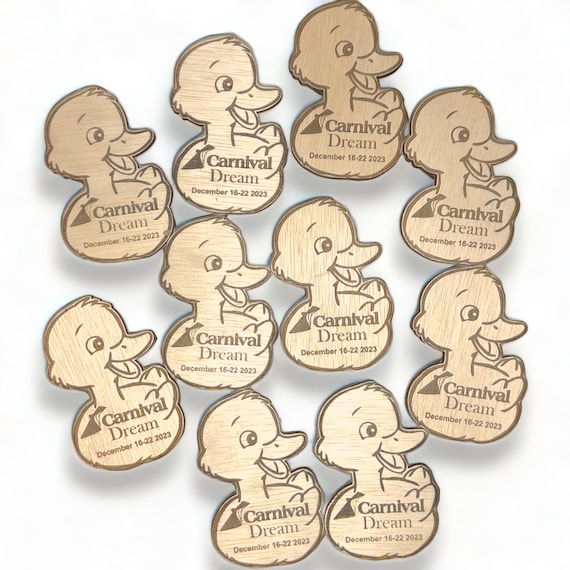 Custom Wood Cruise Duck Magnets - pack of 25 Carnival, Royal Caribbean, Norwegian