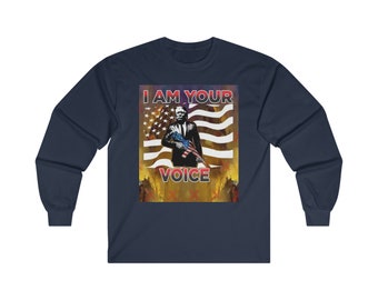 Trump I Am Your Voice Unisex Tee T-Shirt Long Sleeve Medium Weight