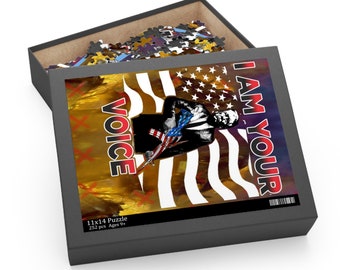 Trump "I Am Your Voice" Puzzle by Trumpster.net • MAGA 3-Sizes Game Fun Gift • Deplorable Puzzle • TEE Jigsaw • Trump Family Young Adults