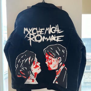 Custom Hand Painted Denim Jacket, Unisex hand painted denim jacket, Kids custom denim jacket