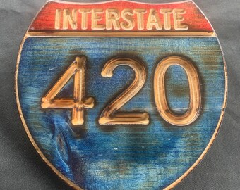 US HIGHway 420 Funny Metal Weed Sign Marijuana Humor Man Cave Bar Pub Wall Decor 