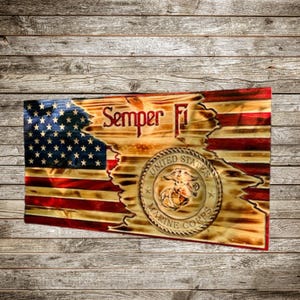 MILITARY GIFT USMC, American Flag, Us Marines Corps, Marines Corps Logo Military Gift,  license number 23105
