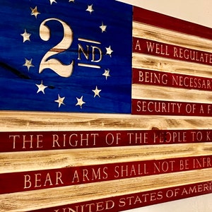 2nd Amendment Flag, RUSTIC AMERICAN FLAG Wooden American Flag, American flag, Wooden Flags, 2nd Amendment Wooden Rustic American Flag