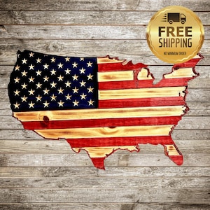 USA SHAPED FLAG,Rustic American Flag,  United States Map, Wooden American Flag, American flag, wooden us flag, Rustic Wooden Us Shaped Flag