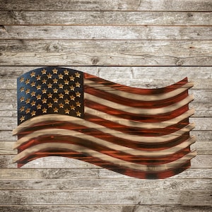 Wooden American Flag, Wavy Flag, US WAVY FLAGS, Wavy Wooden Flag, Rustic American Flag, American flag, Wooden Rustic American Wavy Flag