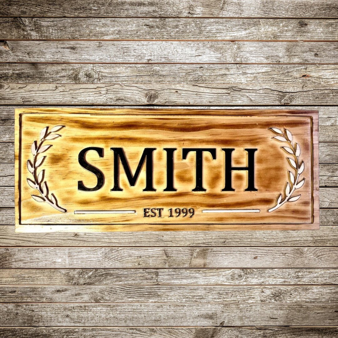 Family Custom Wood Sign - Personalized Family Name Sign - Last Name ...