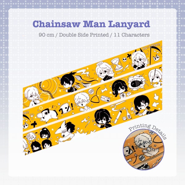 Chainsaw anime Character Lanyard