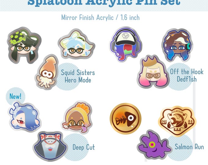 Splatoon Sguid Splatoon Salmon Run Squid Sisters Hero Mode off the Hook Dedf1sh Side ...