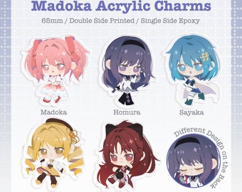 Magic Madoka Anime Girl Acrylic Keychain Charm