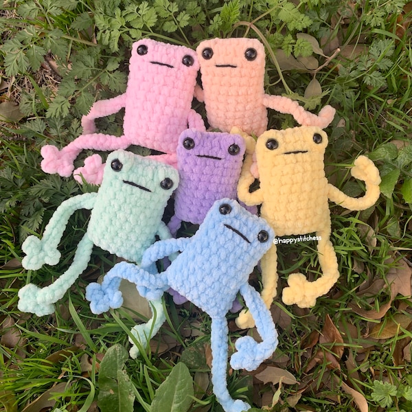 Crochet Leggy Froggy | Pastel Leggy Froggy | Crochet Frog