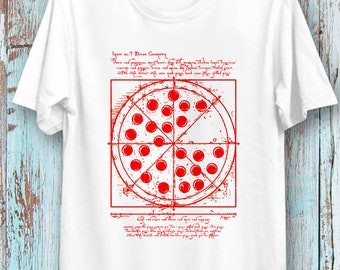 Vitruvian Pizza Da Vinci T Shirt Spider man T shirt Cool Ideal Tee Top for Ladies and Gentlemen