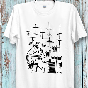 Play That Beat Drummer Drums Jazz Music Rock T Shirt Cool Ideal gift  Tee Top for Ladies and Gentlemen