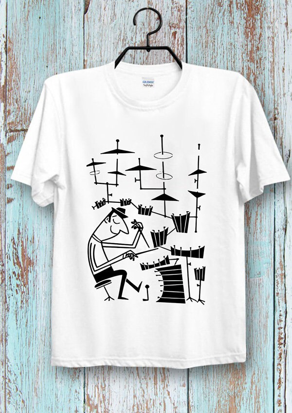Play That Beat Drummer Drums Jazz Music Rock T Shirt Cool Ideal gift  Tee Top for Ladies and Gentlemen