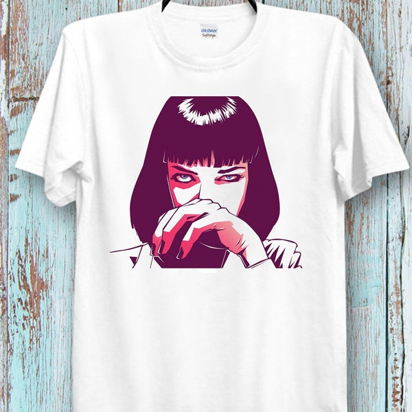 Mia Wallace T-Shirt Tarantino Film Tee Top  Pulp Fiction  Cool Ideal Tee Top for Ladies and Gentlemen