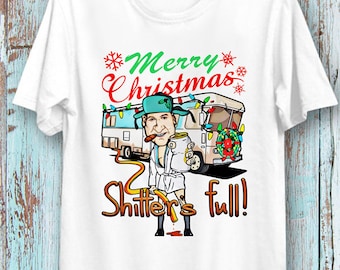 T-shirt Humoristique De Noël 'Shitter's Full' Griswold - Taille M Noir, Neuf Avec étiquettes