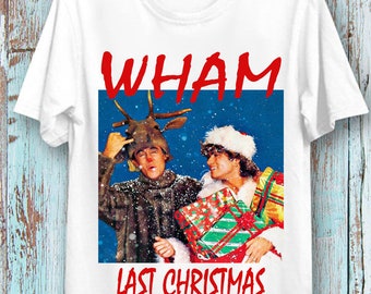 Koszulka WHAM Last Christmas T Shirt Nowy Rok Boże Narodzenie Boże Narodzenie Koszulka Top Cool Idealny prezent Koszulka Top dla Pań i Panów