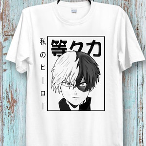 Todoroki T-Shirt Japanese manga  Cool Ideal Tee Top for Ladies and Gentlemen