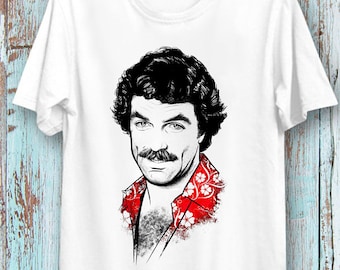 Magnum PI T Shirt TV Show Programme T Shirt Tee Top Unisex Men's and Ladies  T-Shirt  Cool Ideal Tee Top