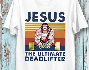 Jesus das ultimative Kreuzheber-Fitnessstudio-T-Shirt, das Fitness-T-Shirt meme Geschenk ausarbeitet T-Shirt Super cooles T-Shirt für Damen und Herren