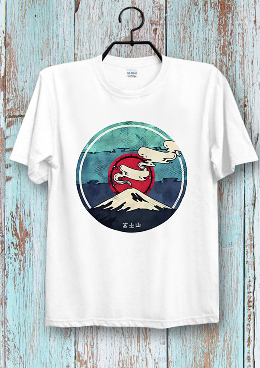 Japanese T-shirt, Mount Fuji Graphic Design Tee For Men And Women