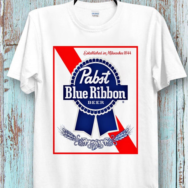 Pabst Blue Ribbon T-Shirt Unisex T-Shirt Tee Top Cool Ideal gift  Tee Top for Ladies and Gentlemen